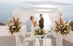 Vestuvių organizavimas Graikijoje Santorino sala