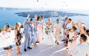 Oficiali santuoka Graikijoje Santorino saloje
