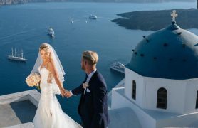 Vestuvių organizavimas Graikijoje Santorino saloje